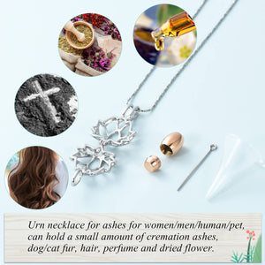 Personalized Lotus Flower Ashes Pendant Necklace - A Big Piece Of My Heart Lives In Heaven