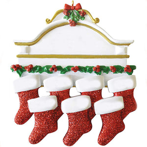 Resin Christmas Socks Family Nameplate Handwritten Christmas Ornament