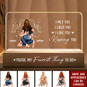 I Met You, l Liked You, I Love You - Personalized LED Night Light