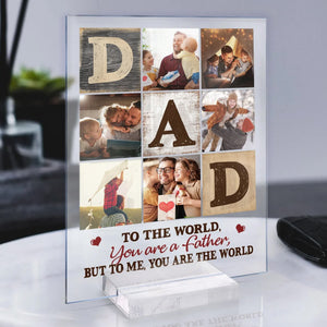 Best Dad Ever - New Dad Gift - Rustic Plaque - Daddy Family Picture Plaque - New Family Photo Plaque - New Dad - Dad Gift