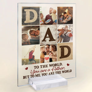 Best Dad Ever - New Dad Gift - Rustic Plaque - Daddy Family Picture Plaque - New Family Photo Plaque - New Dad - Dad Gift