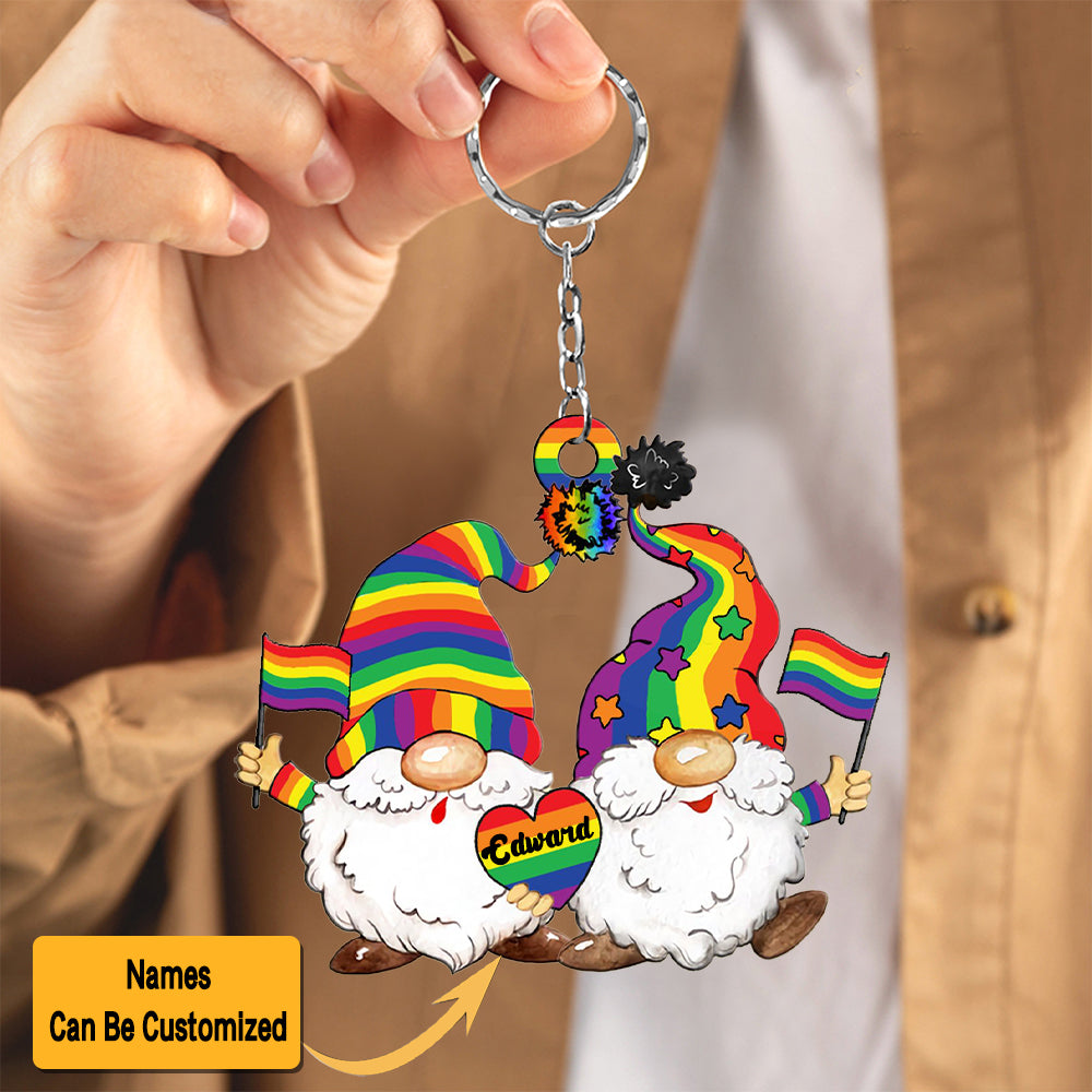 PERSONALIZED LGBT SHAPE KEYCHAIN