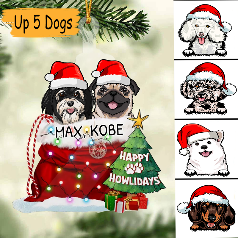 Pugs Inside your gloves Christmas Holiday - One Sided Ornament