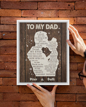 LOVELY GIFT FOR DAD - Personalized Gift For Father's Day - Personalized Custom Poster