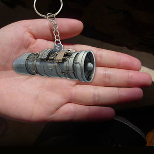 Personalized Turbofan Aircraft Engine Keychain