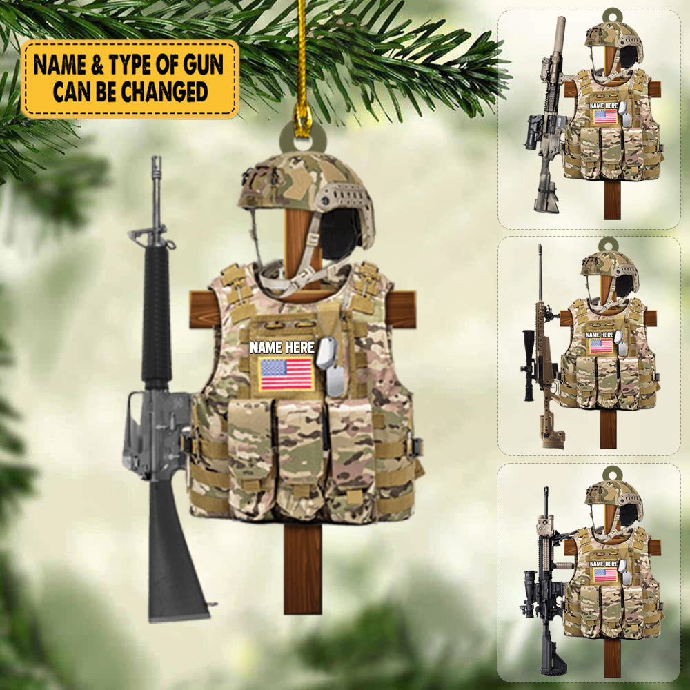 Personalized Ornament  Armed Forces Combat Vest Ornament Gift For Holiday Xmas