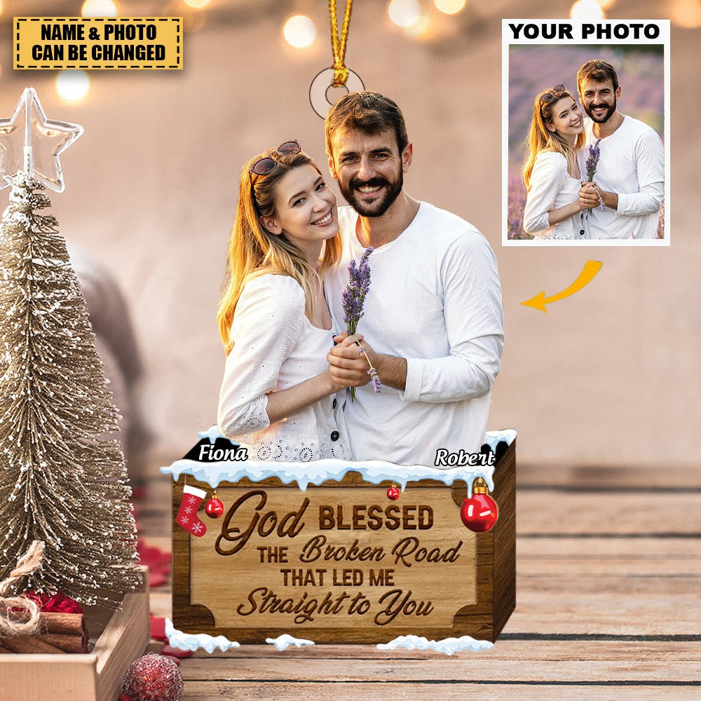 Customized Photo Ornament - Personalized Photo Ornament - Christmas Gift Couple, Wife, Husband, Girlfriend, Boyfriend