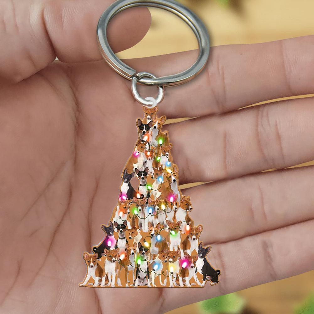 Basenji dog lovely tree gift for basenji lover gift for dog lover keychain