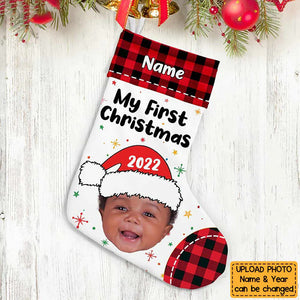 Personalized Baby First Christmas Photo Stocking OB201 85O57