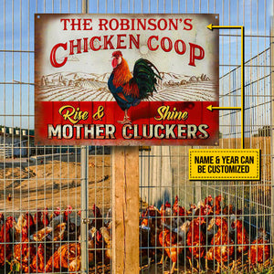 Farm Chicken Coop Personalized Metal Sign Gift For Farmer