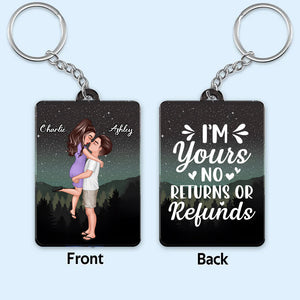 Couples Are Hugging And Kissing Under The Stars, Sky Forest Personalized Keychain