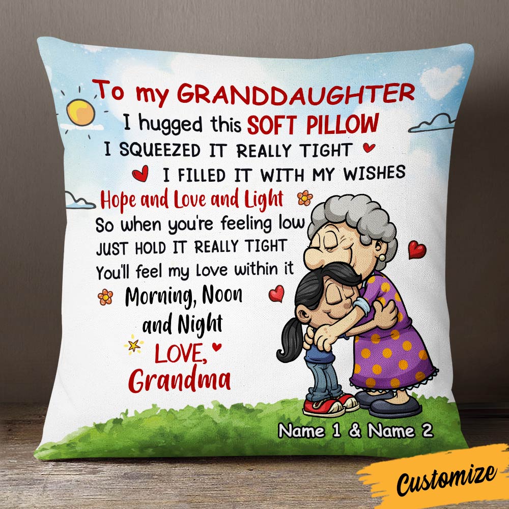 Personalized Granddaughter Pillow