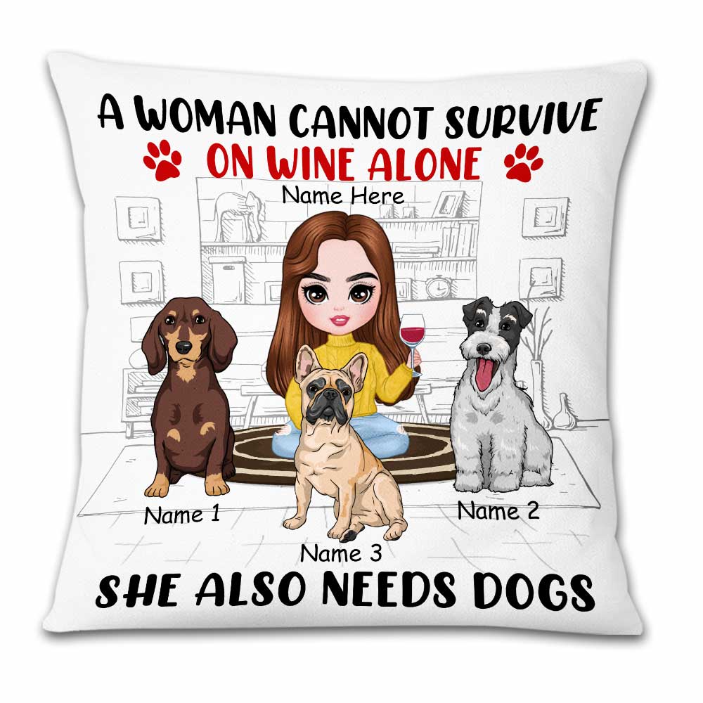 Personalized Dog Icon Mom Pillow