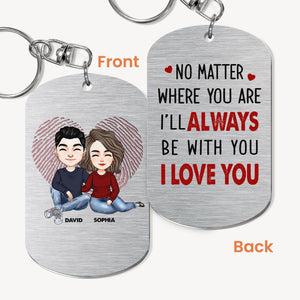 No Matter Where You Are Couple - Personalized Keychain