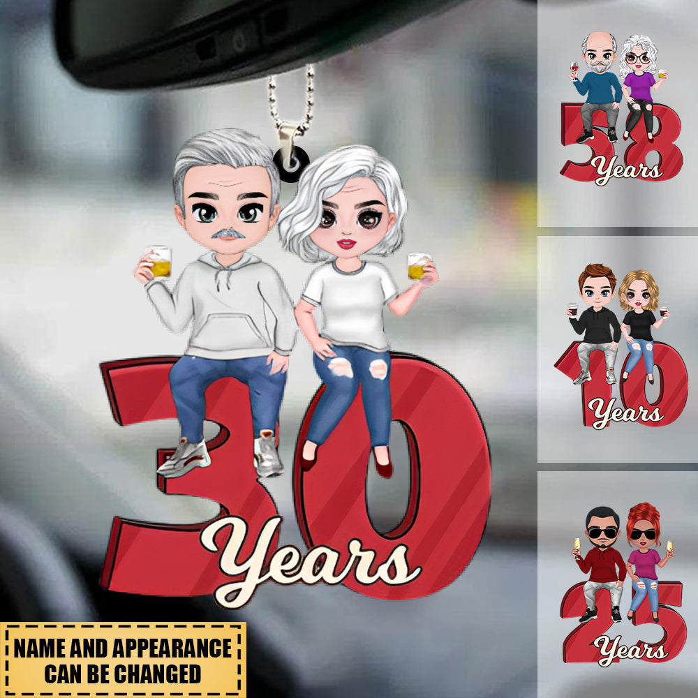 Personalized Anniversary Couple Annoying Each Other And Still Going Strong Car Ornament