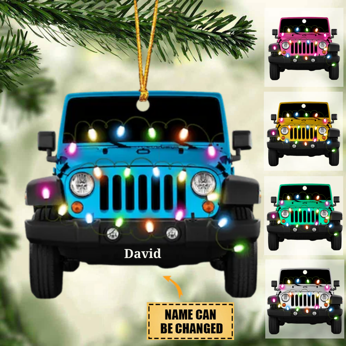 Personalized Suvs Car Acrylic Christmas Ornament