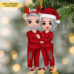 Perfect Gifts For Couple - Christmas Doll Couple Standing Hugging Christmas Gift Personalized Ornament