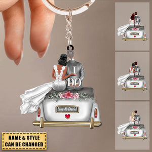 Wedding Couple - Personalized Keychain