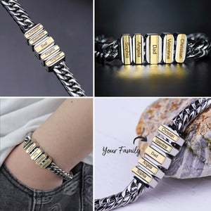 Father's Day Gifts Family Cuba Men's Bracelet With Beads