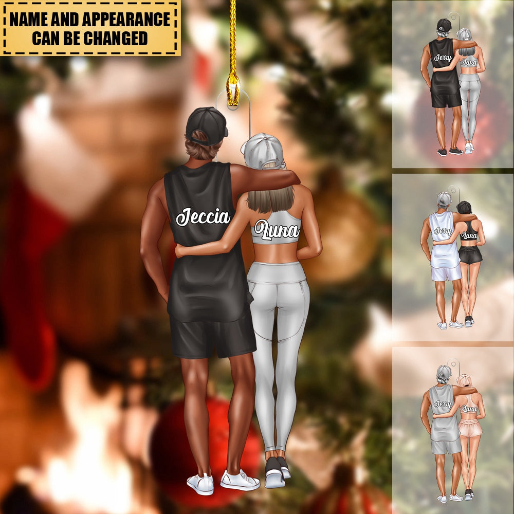 Sweetest Fitness Couple- Personalized Acrylic Christmas Ornament