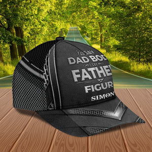 Gift For Father Father Figure Black And Silver Personalized Classic Cap - CP283PS07