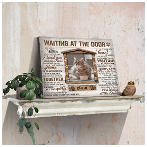 Unique Pet Memorial Gifts Sayings For Loss Of Pet Cat Lover Gifts Waiting at the door Ohcanvas