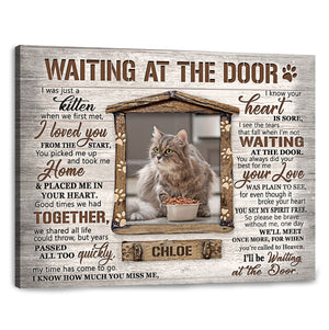 Unique Pet Memorial Gifts Sayings For Loss Of Pet Cat Lover Gifts Waiting at the door Ohcanvas