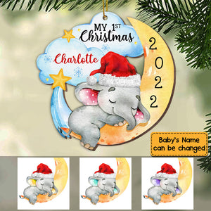 Elephant Baby First Christmas Ornament