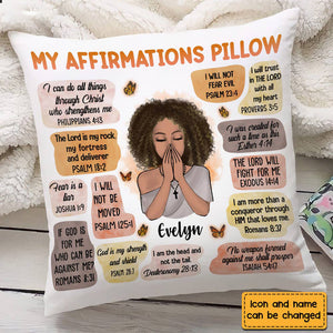 Christian Affirmations Pillow