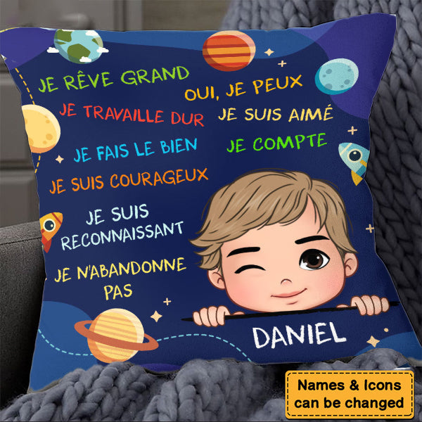 I Dream Big Grandson France Pillow