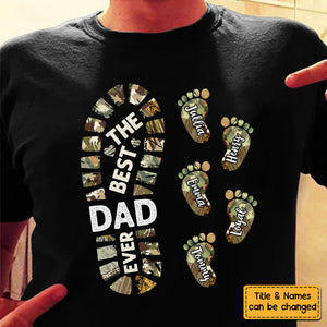 Gift For Father For Dad Foot Print Shirt