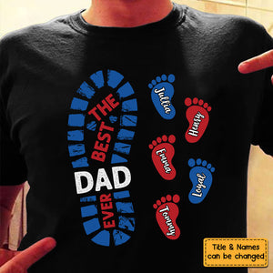 Gift For Father For Dad Foot Print Shirt