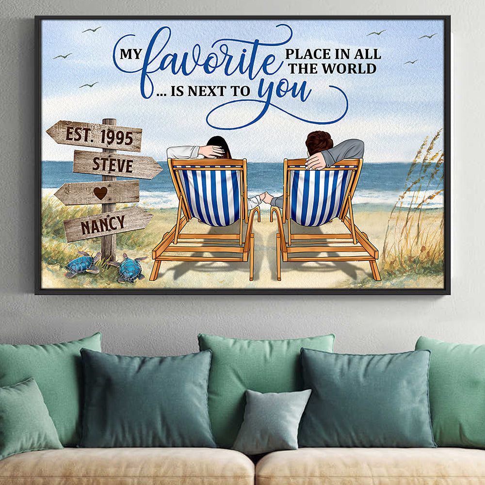 My Favorite Place Is Next To You TT- Canvas Poster Gift For Couple