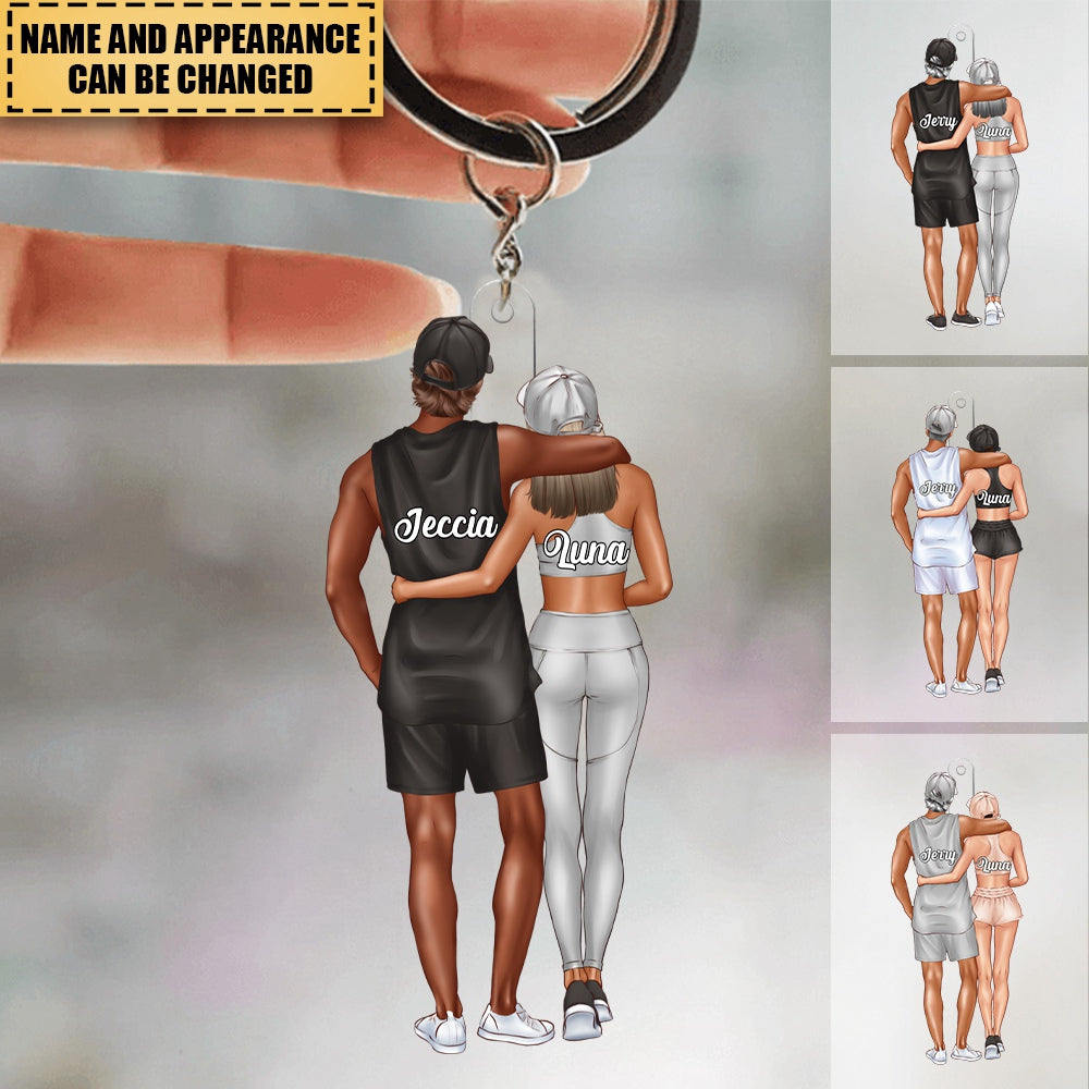 Sweetest Fitness Couple- Personalized Acrylic Keychain