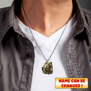 Personalized Soldier Vests Stainless Steel Necklace