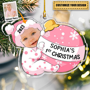 Baby First Christmas - Personalized Photo Ornament