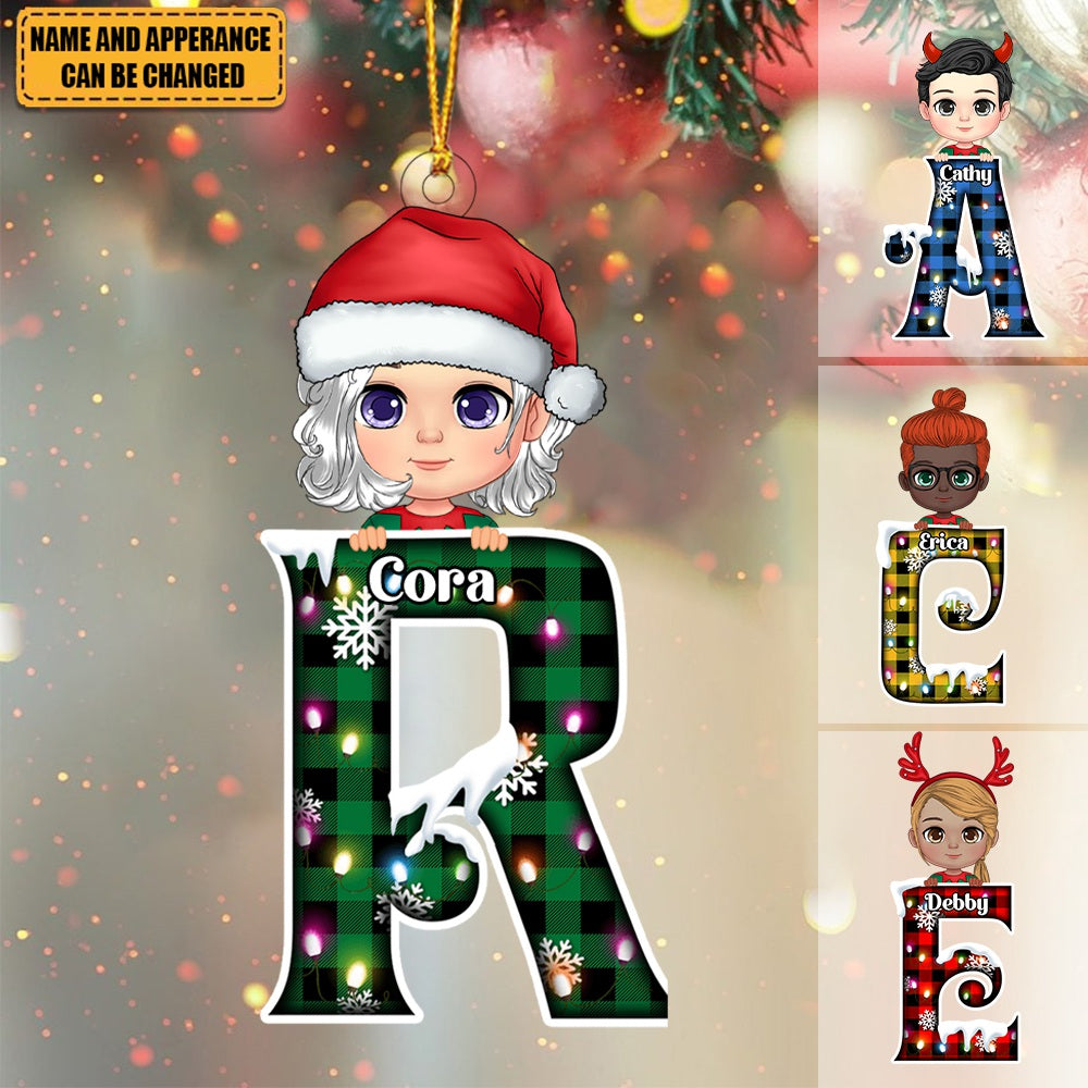 Christmas Alphabet Personalized Kids Ornament