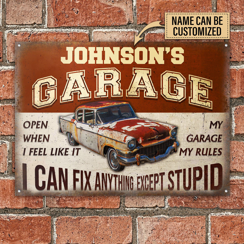 Tsz Cstmo Personalized Auto Mechanic Garage I Can Fix Anything Customized Classic Metal Signs