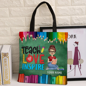 Teacher Personalized All Over Tote Bag -TO097PS02