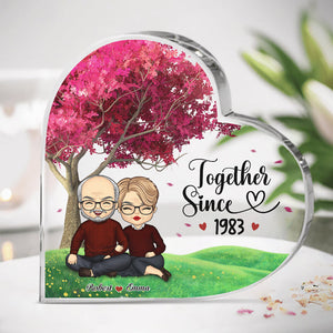 Together Since - Couple Personalized Custom Heart Shaped Acrylic Plaque - Gift For Husband Wife, Anniversary