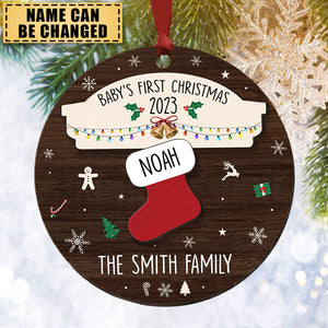 Baby's First Christmas - Personalized Wooden Ornament