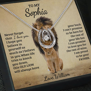 Personalized Proud Lion - Love Necklace