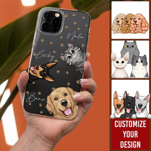 Peek A Boo Pet - Personalized Clear Phone Case