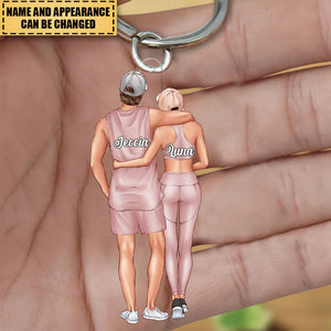 Sweetest Fitness Couple- Personalized Acrylic Keychain