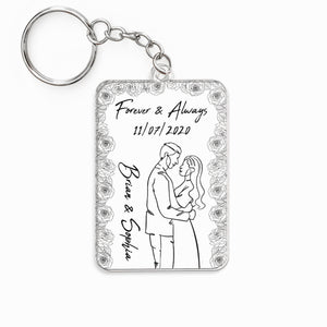 Forever & Always - Personalized Acrylic Keychain