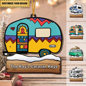 Keys To The Camper Camping Lovers Rv Caravan - Personalized Christmas Ornament