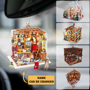 Personalized Book Store Dollhouse Acrylic  Ornament