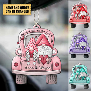 Personalized Couple dolls Car-shaped Ornament