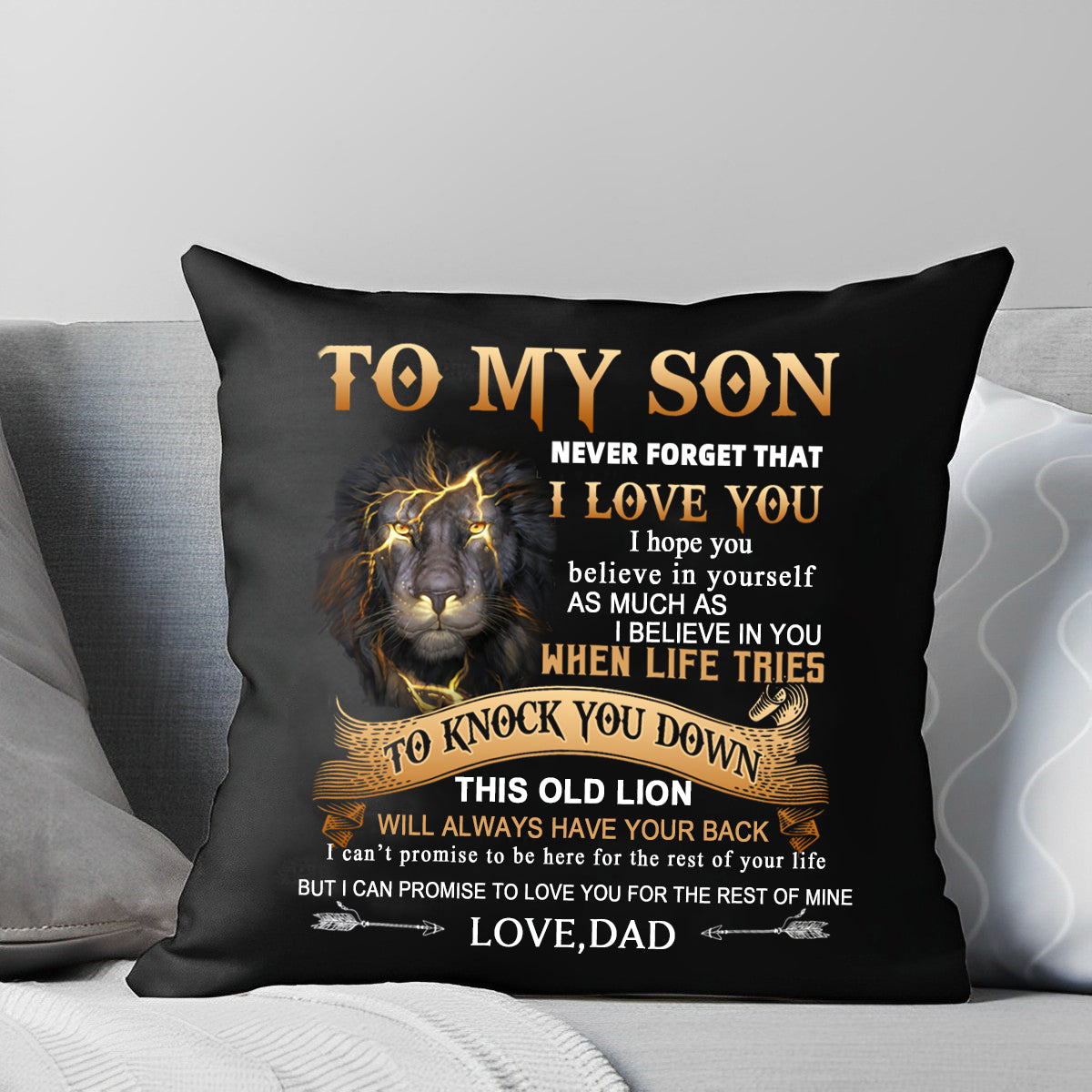 Never Forget I Love You Personalized Pillow