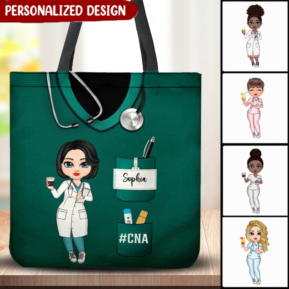 Nurse Life Pretty Doll Nurse Personalized Tote Bag